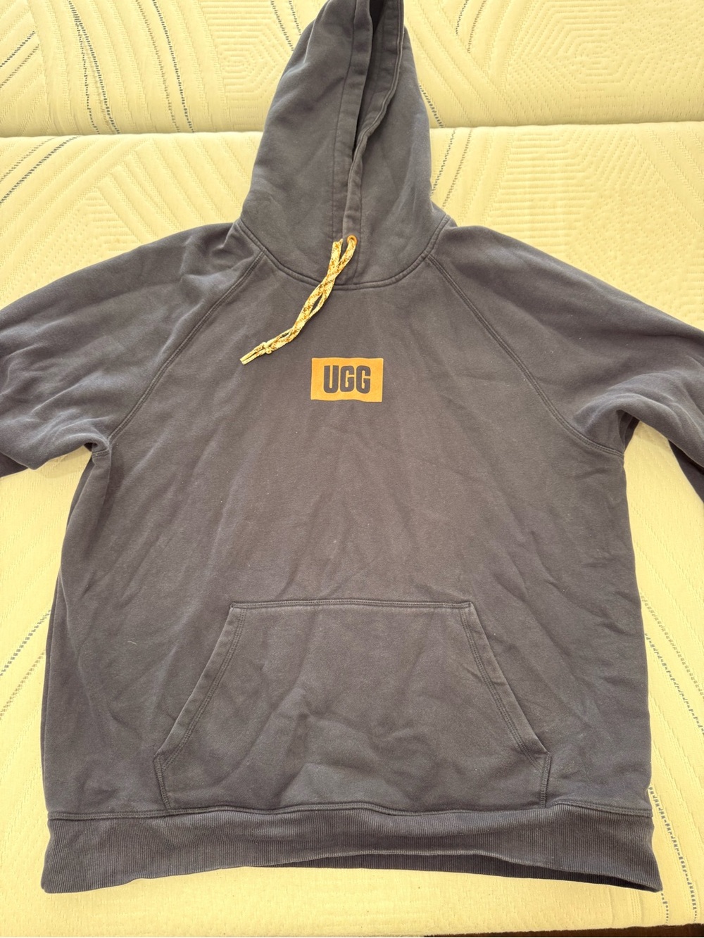 UGG Men's Dark Gray Hoodie with Gold Accent